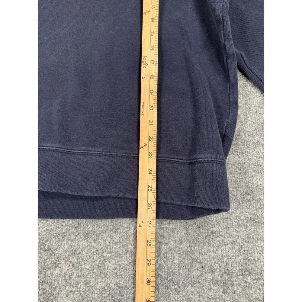 Navy Quarter Zip Sweatshirt Preppy Dad America Coastal Grandpa Golfcore Yacht LT